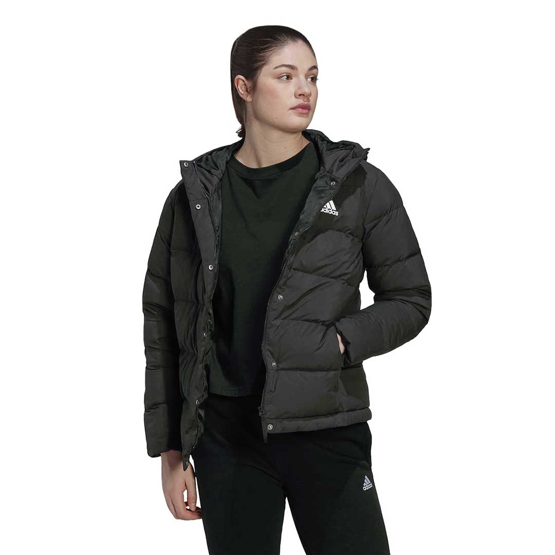 adidas Women s Helionic Hooded Down Jacket HG8747 SVP Sports