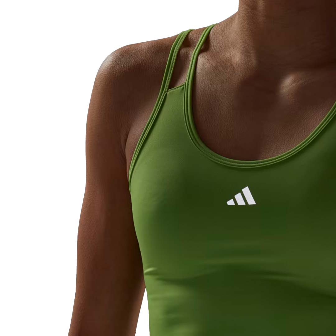 Adidas Women s Hiit Heat.Rdy Cropped Tank Top HY3219 Green S