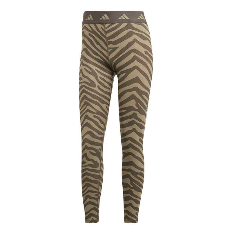 adidas - Women's Hyperglam Techfit High-Waisted 7/8 Zebra Leggings (IB3625)