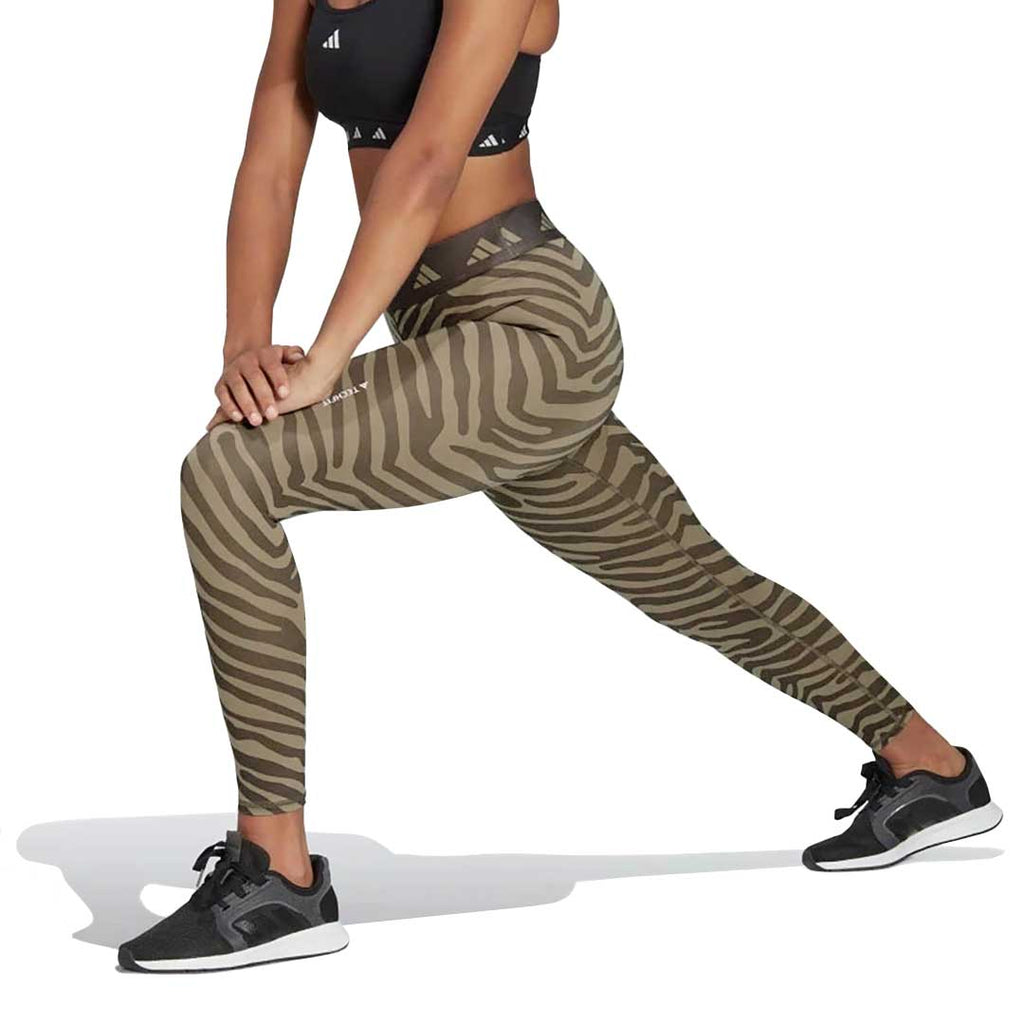 adidas - Women's Hyperglam Techfit High-Waisted 7/8 Zebra Leggings (IB3625)