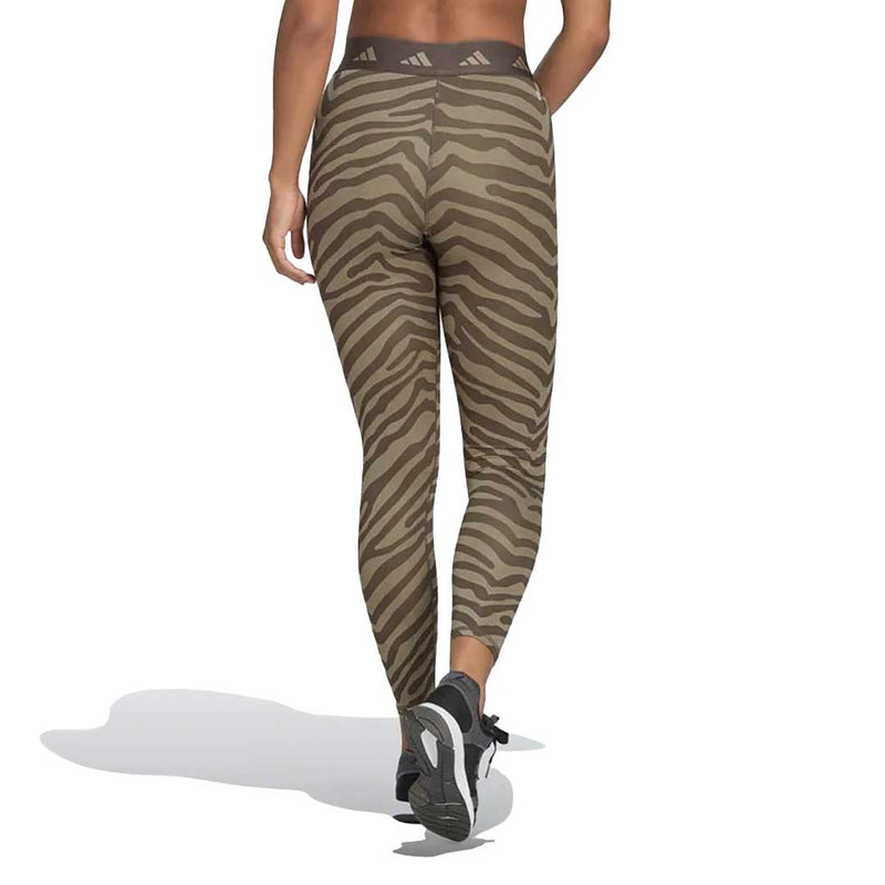 adidas - Women's Hyperglam Techfit High-Waisted 7/8 Zebra Leggings (IB3625)