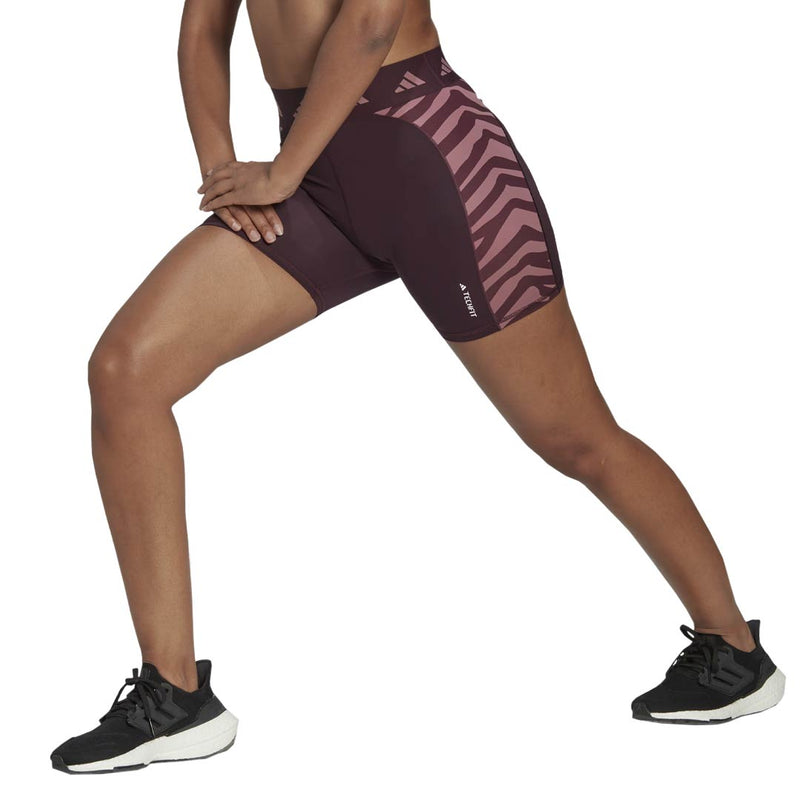 adidas - Women's Hyperglam Techfit Zebra High-Waisted Short Legging (IB3611)