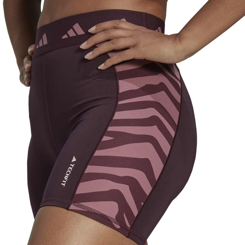 adidas - Women's Hyperglam Techfit Zebra High-Waisted Short Legging (IB3611)