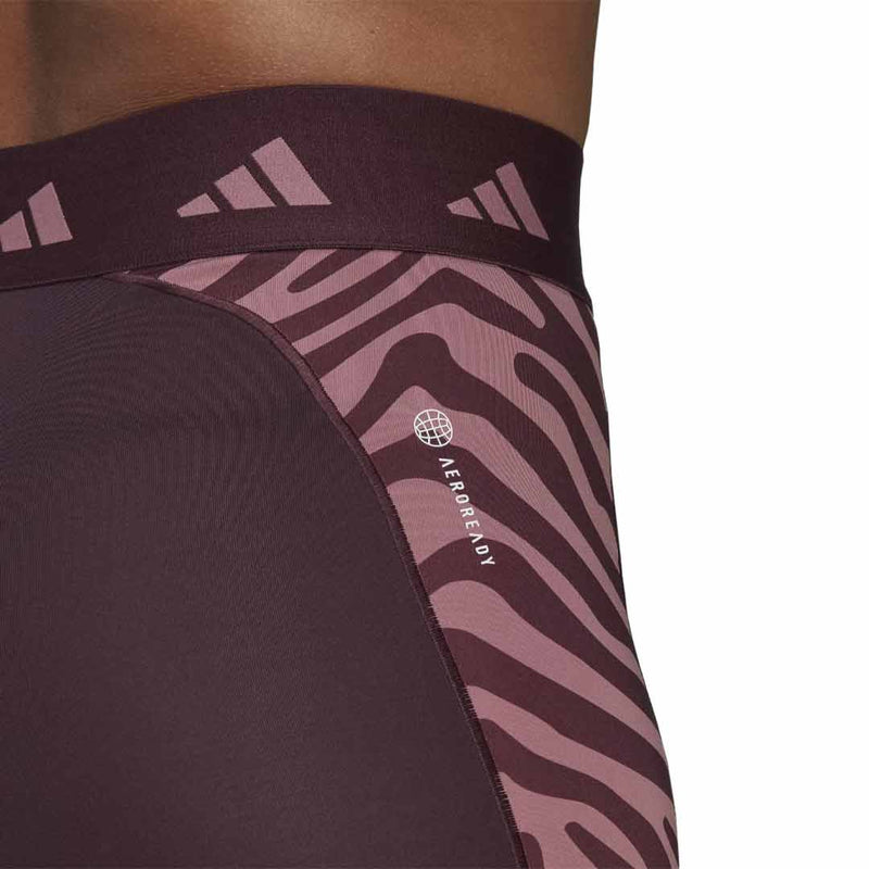 adidas - Women's Hyperglam Techfit Zebra High-Waisted Short Legging (IB3611)