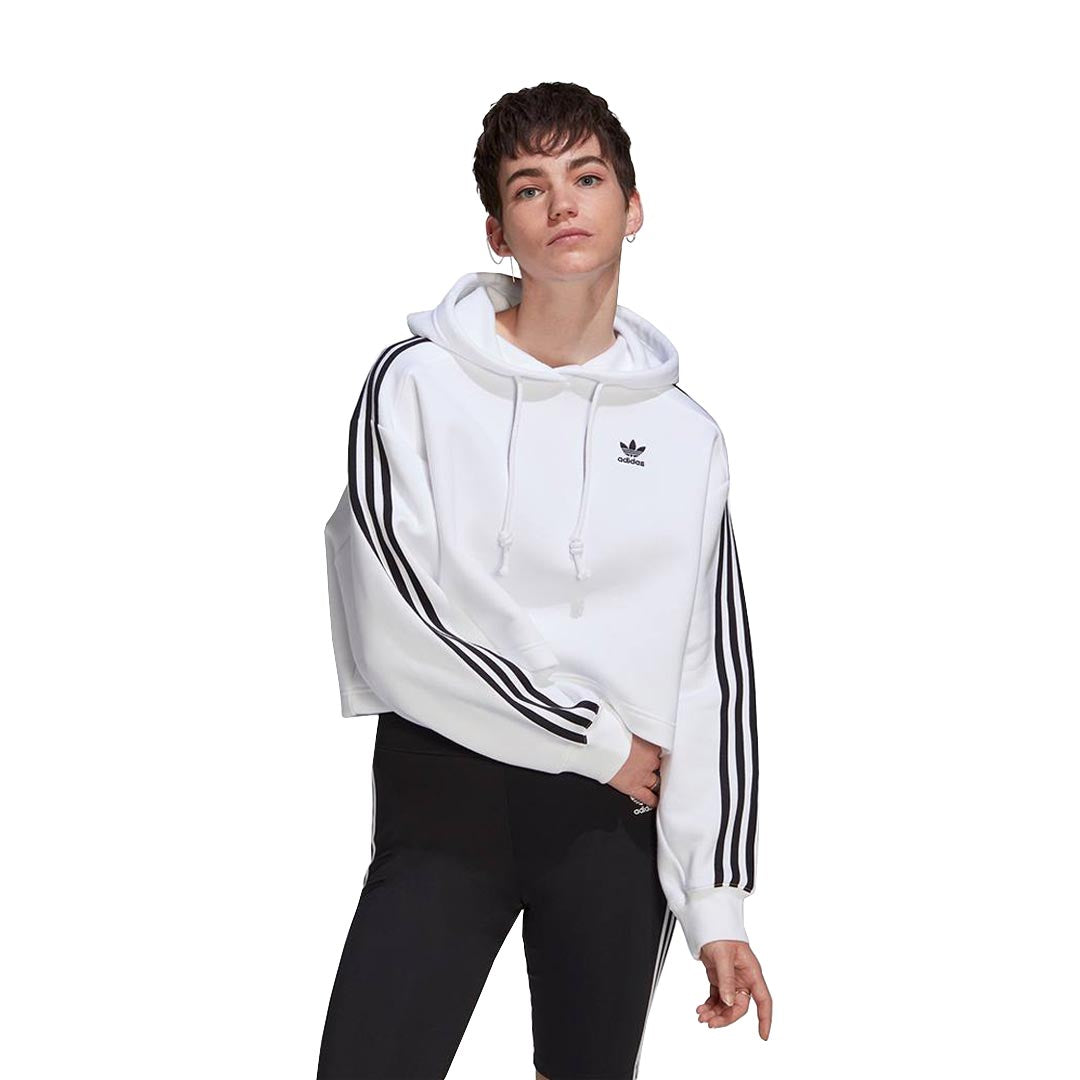 adidas Women s Originals 3 Stripes Crop Hoodie HN5884 SVP Sports