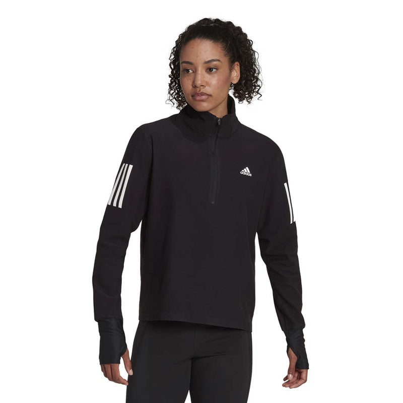 adidas - Sweat-shirt de course demi-zippé Own The Run pour femme (HC6330)