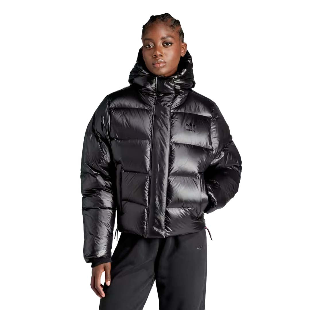 Adidas puffer cropped jacket on sale