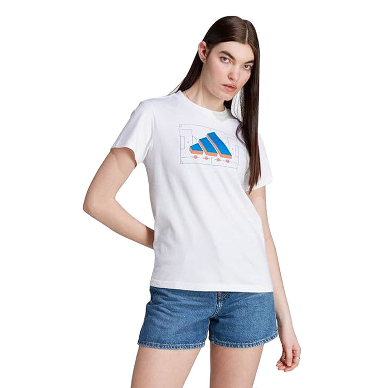 adidas - T-shirt à logo de football pour femme (II3574) 