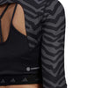 adidas - Women's Techfit Crop Long Sleeve Zebra T-Shirt (IB3609)