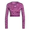 adidas - Women's Techfit Crop Long Sleeve Zebra T-Shirt (IB3610)