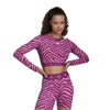 adidas - Women's Techfit Crop Long Sleeve Zebra T-Shirt (IB3610)