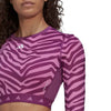 adidas - Women's Techfit Crop Long Sleeve Zebra T-Shirt (IB3610)