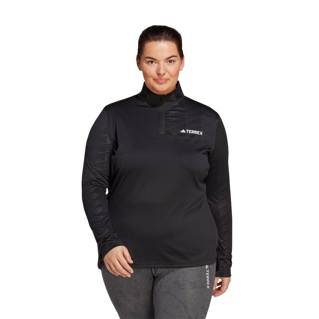 adidas - Women's Terrex Multi Half-Zip Long Sleeve Shirt (Plus Size) (HM3988)