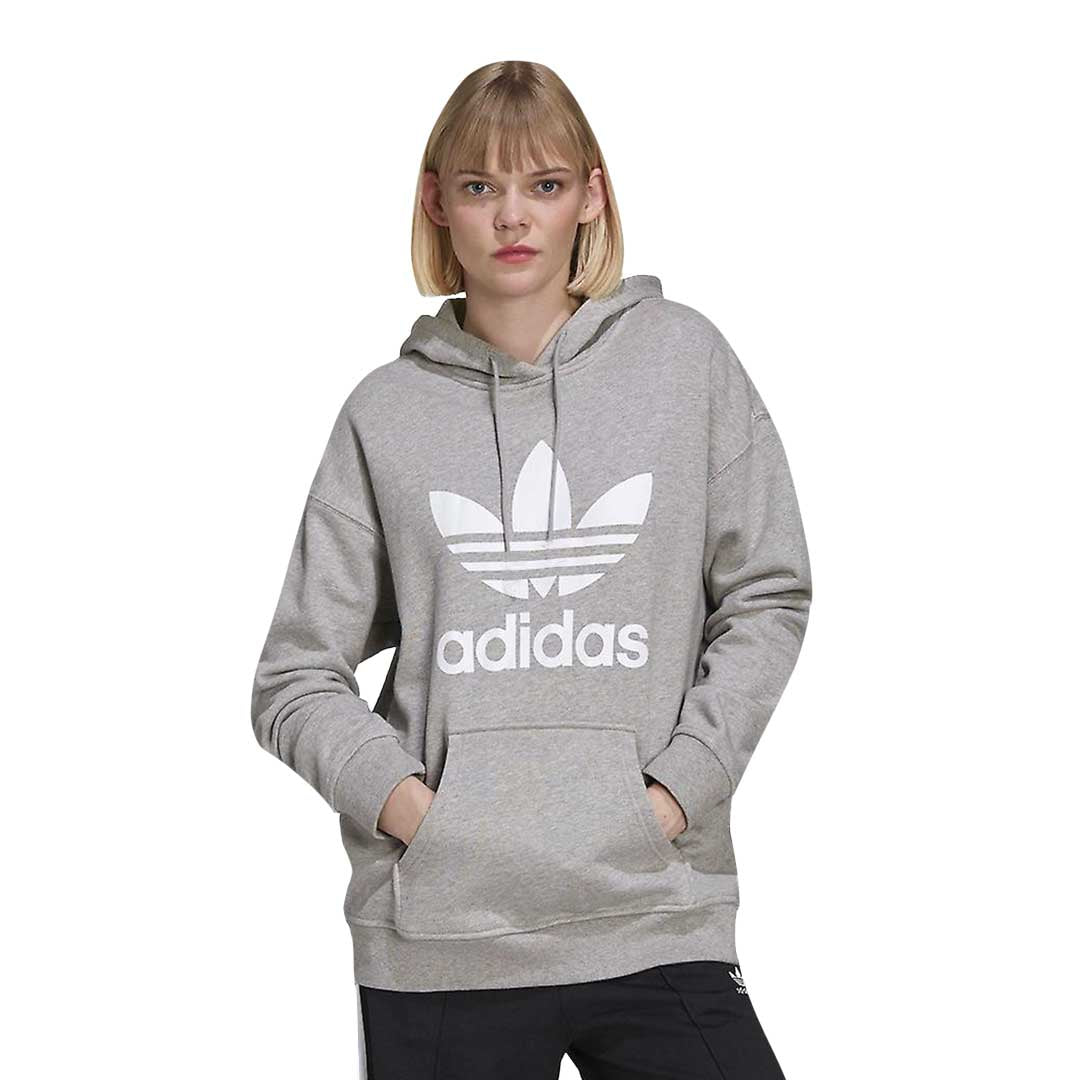 Adidas trefoil hoodie women's best sale