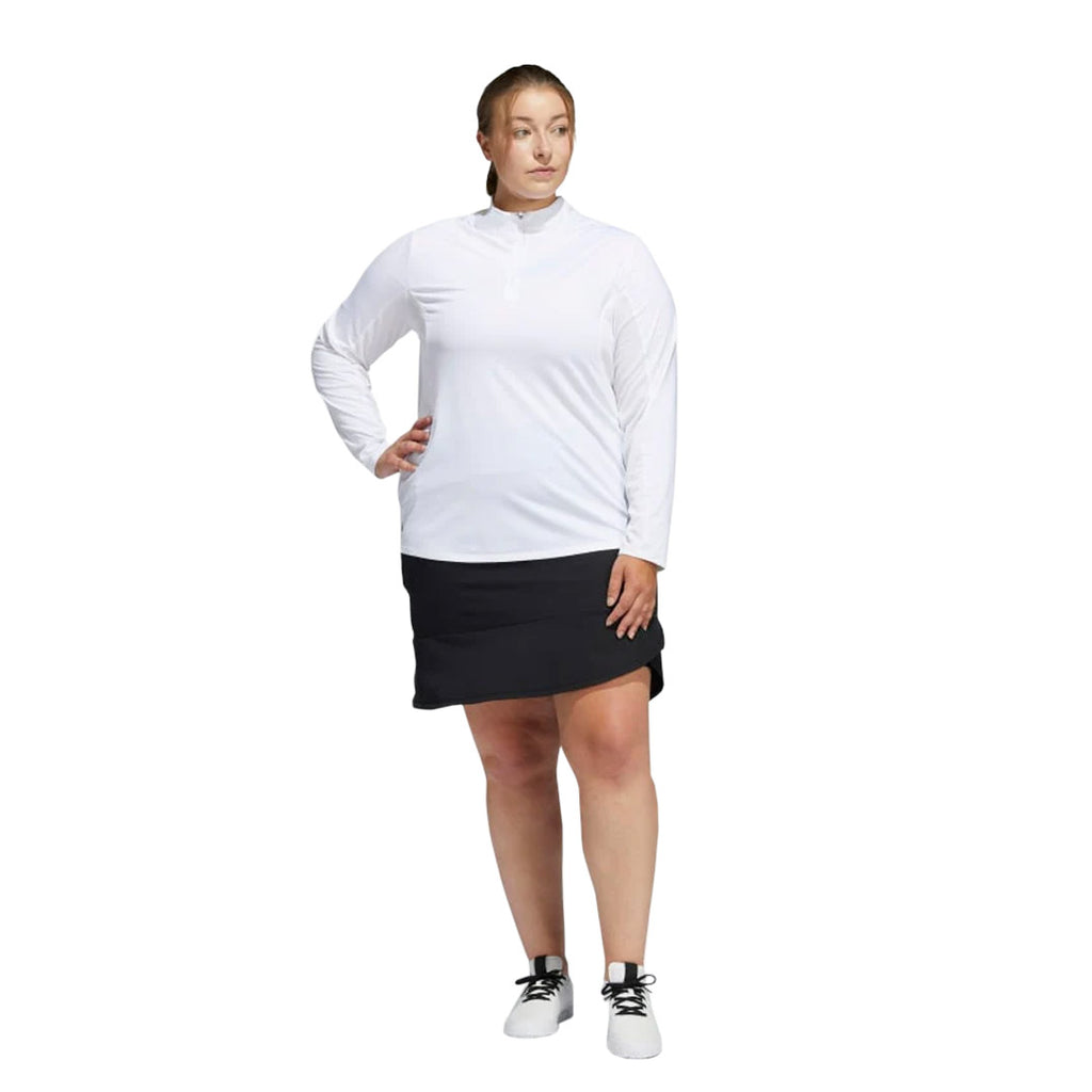 adidas - Women's Ultimate365 1/2 Zip Long Sleeve Golf T-Shirt (Plus Size) (HA3396)