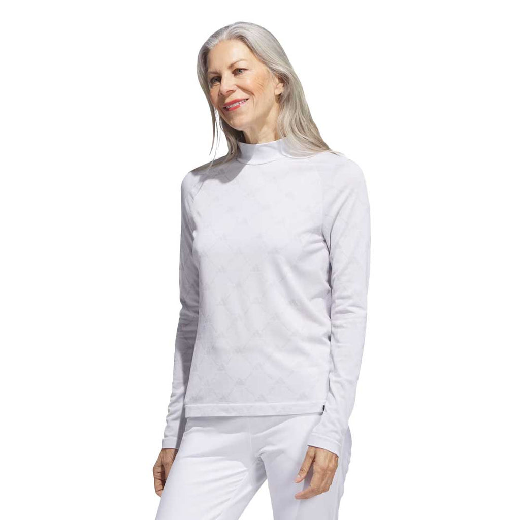 adidas - Women's Ultimate365 Tour Monogram Mock Neck Long Sleeve T-Shirt (IK7181)