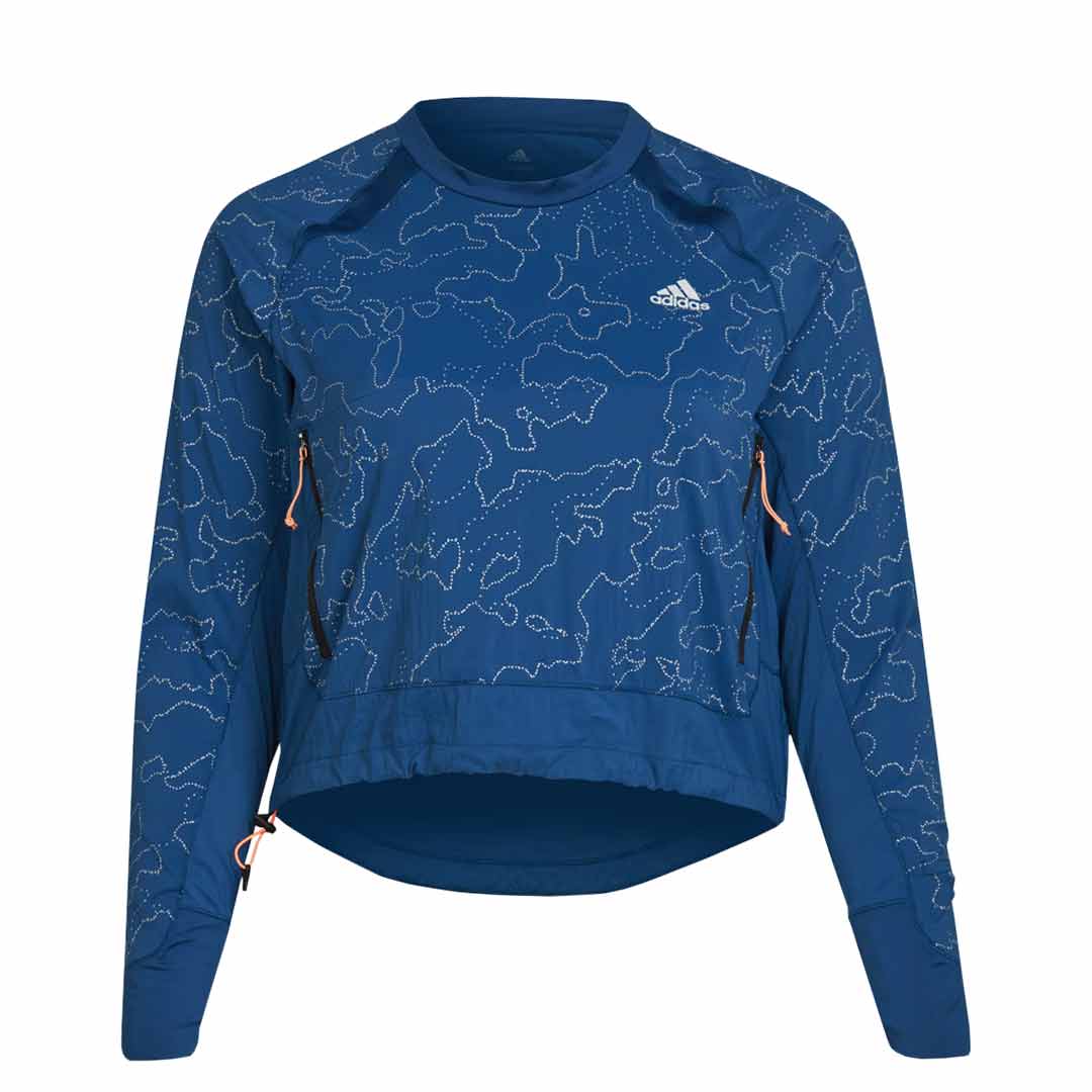 Adidas Women s X City Running Crewneck Cover Up Jacket