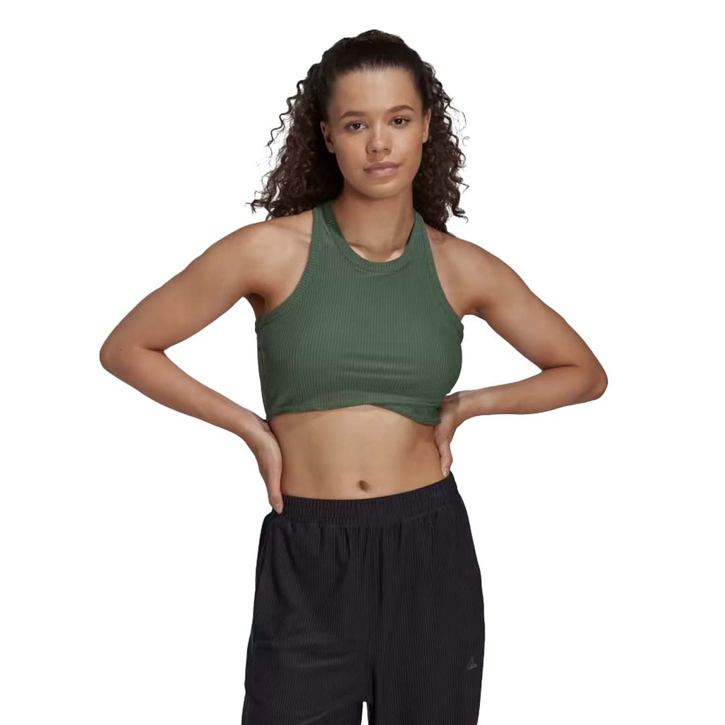 adidas - Women's Yoga Studio Wrapped Ribbed Sports Bra (HP1969)