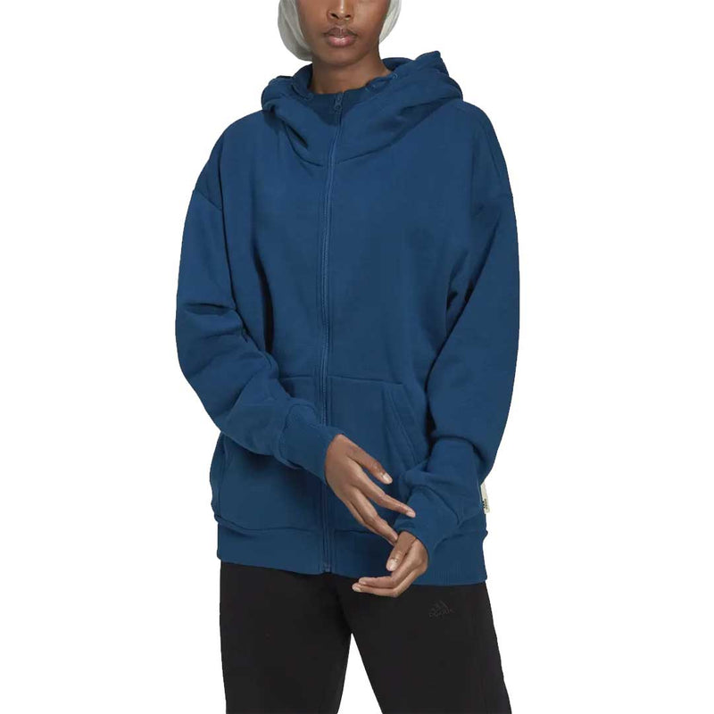 adidas - Women's Studio Lounge Fleece Full-Zip Hoodie (HN0687)