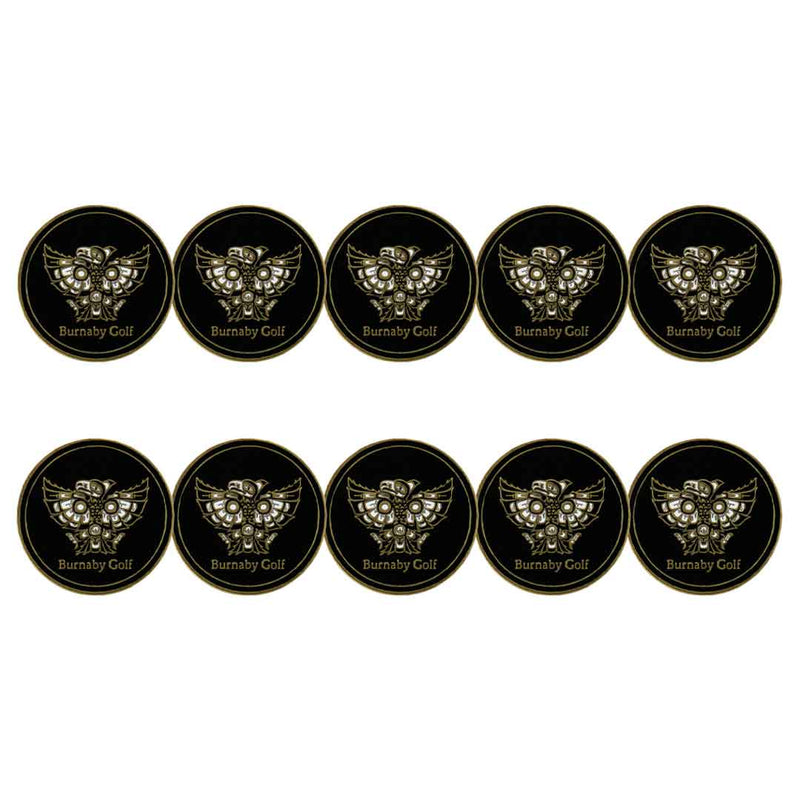 ahead -  Burnaby Golf Ball Markers (BM4D BURNABY - BLK)