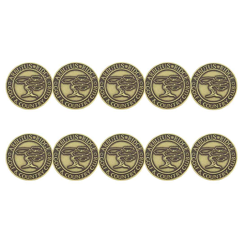 ahead - Arbutus Ridge Golf & Country Club Ball Markers (BM4 ARBUTI - BRASS)