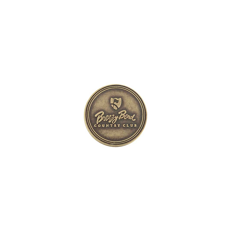 ahead - Breezy Bend Country Club Golf Ball Markers (BM4R GOLFBREEZY-BRSS)