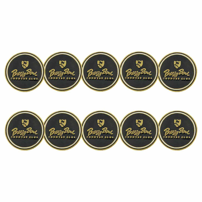 ahead - Breezy Bend Country Club Golf Ball Markers (BM4RGOLF BREEZY-BBLK)