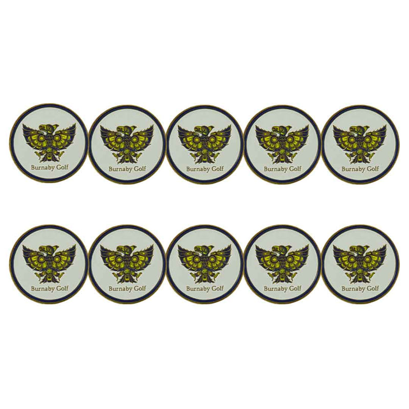 ahead - Burnaby Golf Ball Markers (BM4D BURNABY - WHT)