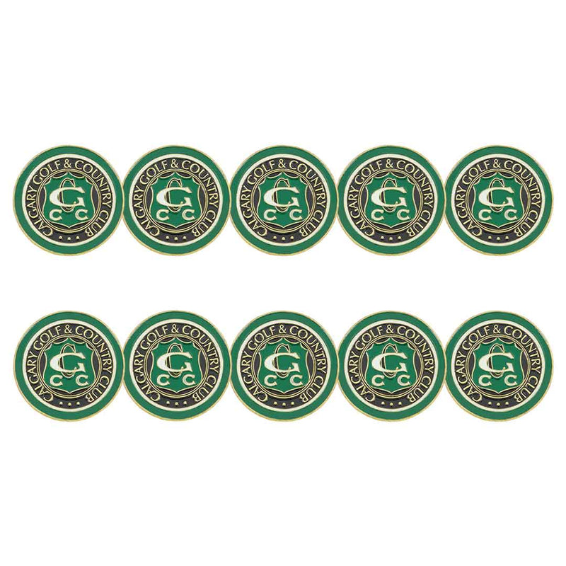 ahead - Calgary Golf & Country Club Ball Markers (BM CALGCC - GRNBLK)