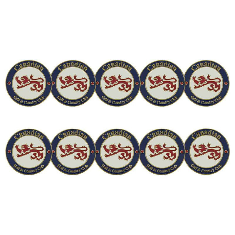 ahead - Canadian Golf & Country Club Ball Markers (BM4 CANGCC - NVYWHT)