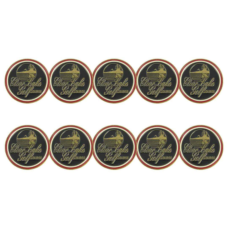 ahead - Clear Lake Golf Course Ball Markers (BM4R CLEARLI-BLK)