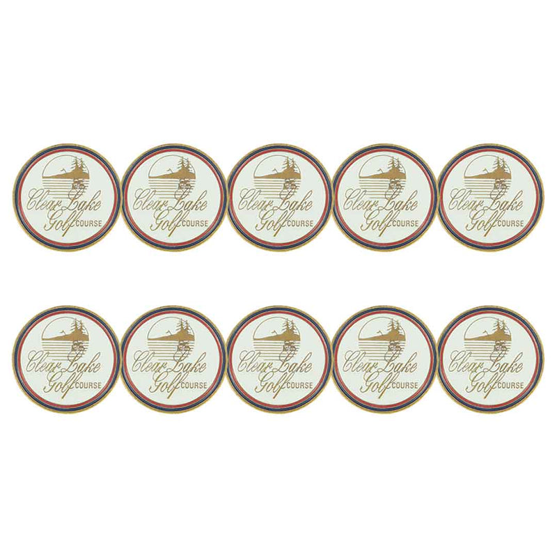 ahead - Clear Lake Golf Course Ball Markers (BM4R CLEARLI-WHT)