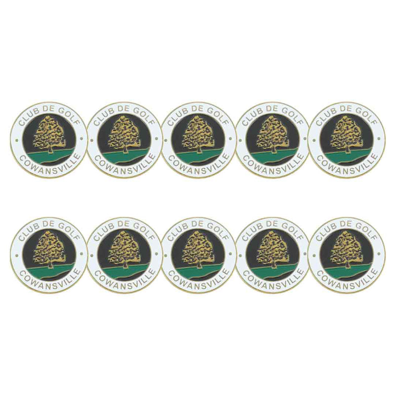 devant - Club De Golf Cowansville Ball Markers (BM4R COWANS - WHTBLK) 