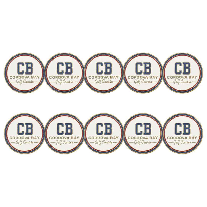 ahead - Cordova Bay Golf Club Ball Markers (BM4R CB007024 - WHT)