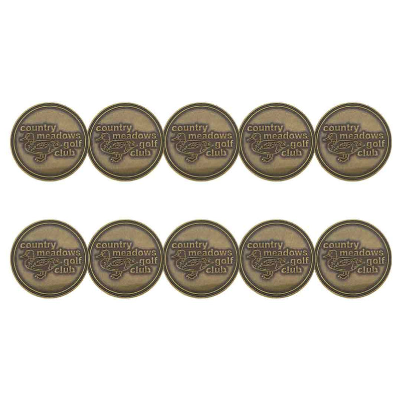 ahead - Country Meadows Golf Club Ball Markers (BM4R CREDOWS-BRASS)