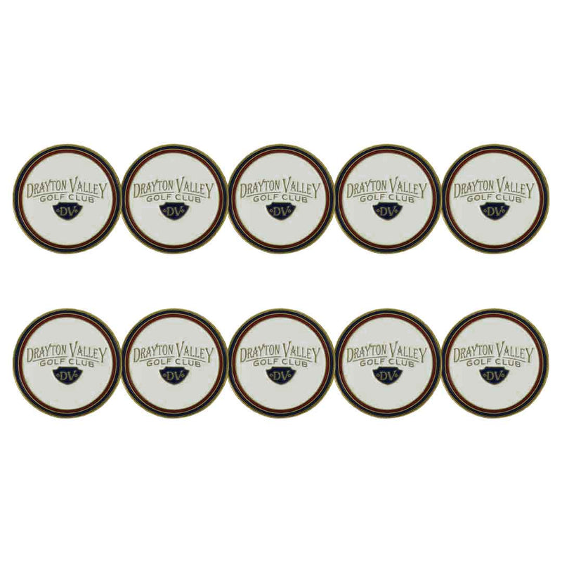 ahead - Drayton Valley Golf Club Ball Markers (BM4 DRAYT - WHT)