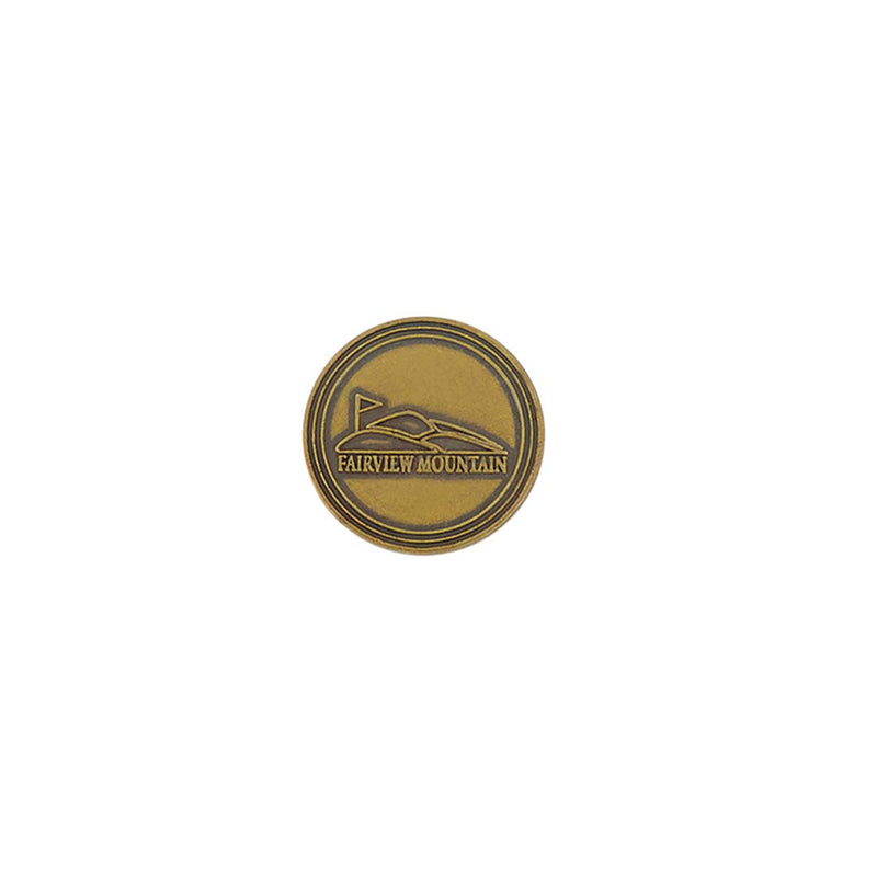 ahead - Fairview Mountain Golf Ball Markers (BM4R FAIRVIEWMT - BRASS)