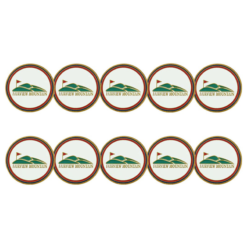 ahead - Fairview Mountain Golf Club Ball Markers (BM4R FAIRVIEWMT - WHT)