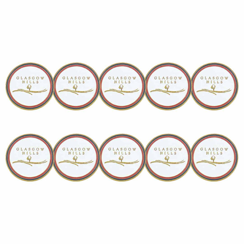 ahead - Glasgow Hills Golf Ball Markers (BM4R GLASGOWHL - WHTBRONZE)