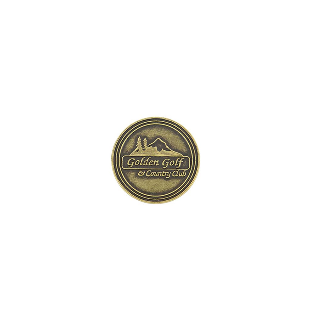 ahead - Golden Golf & Country Club Ball Markers (BM4 GOLD - BRASS)