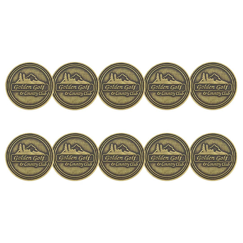 ahead - Golden Golf & Country Club Ball Markers (BM4 GOLD - BRASS)