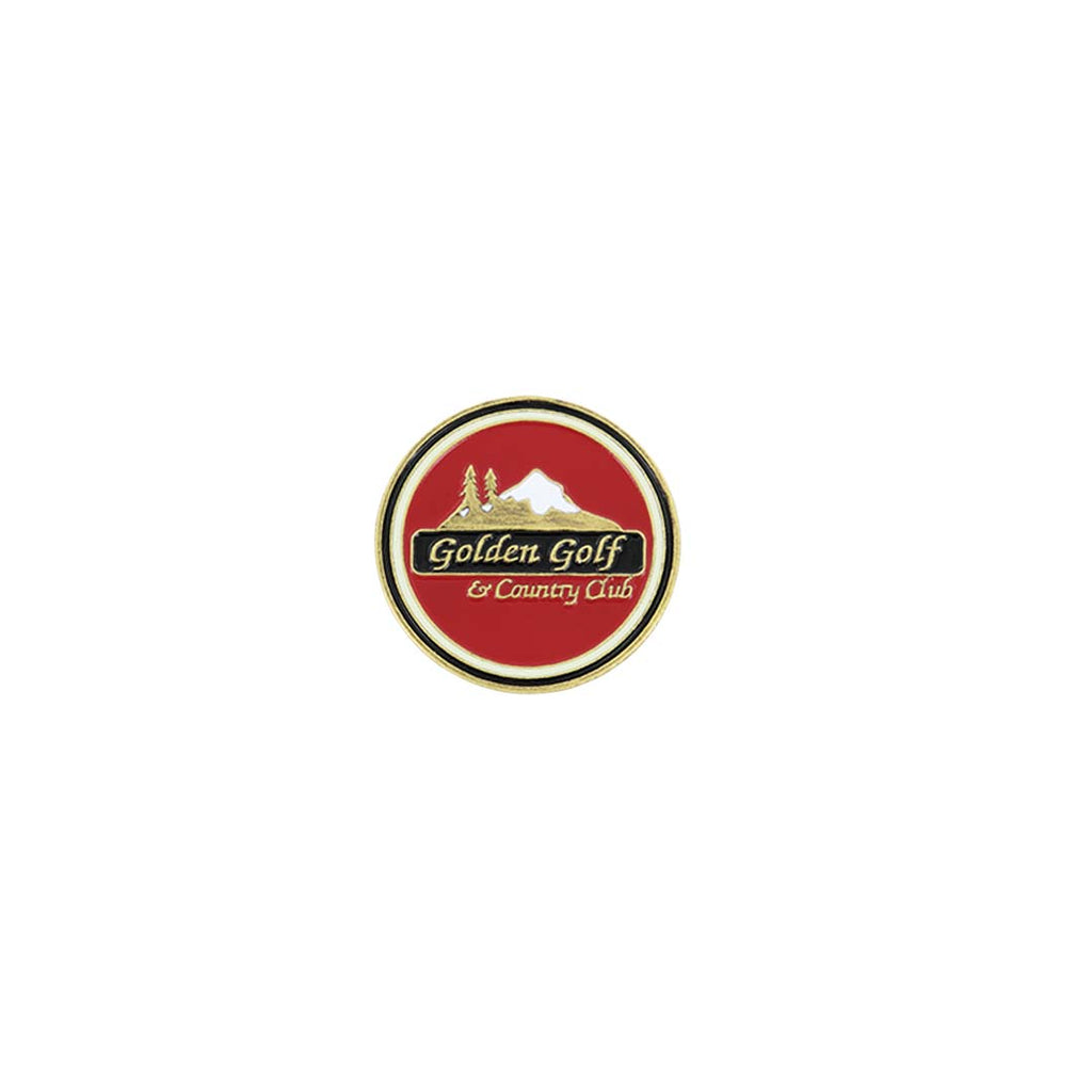 ahead - Golden Golf & Country Club Ball Markers (BM4 GOLD - RED)