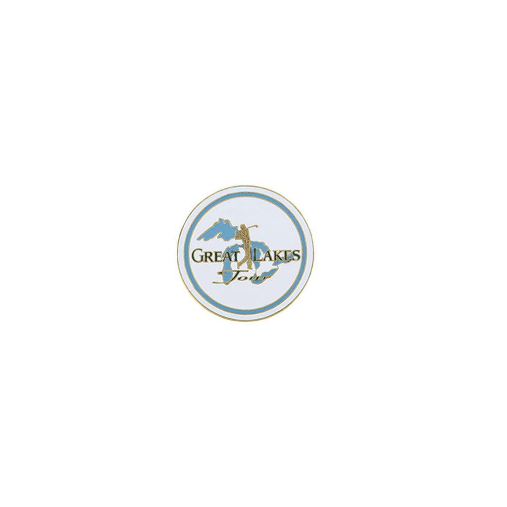 ahead - Great Lakes Golf Tour Ball Markers (CREEK LAKES-WHT-BLU)