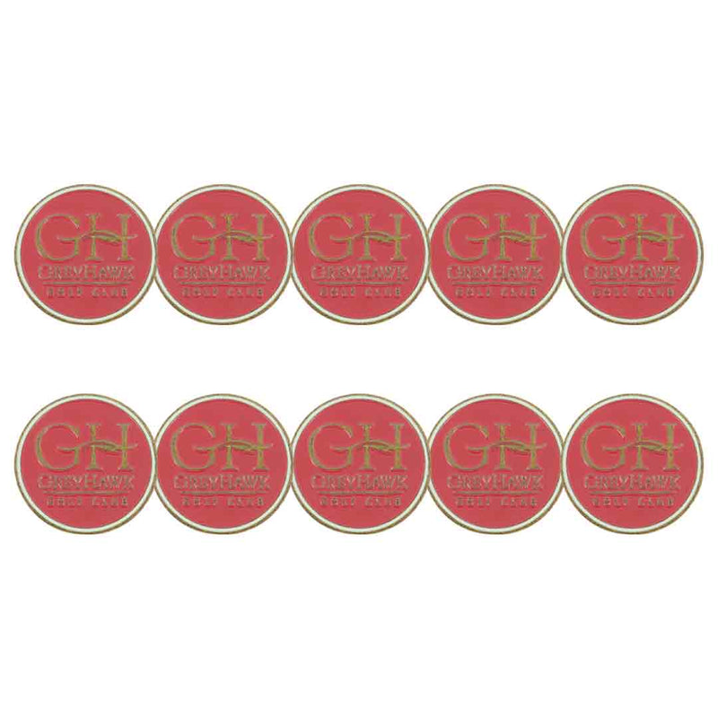 ahead - GreyHawk Golf Club Ball Markers (BM4R GREYHA 1 - RED)