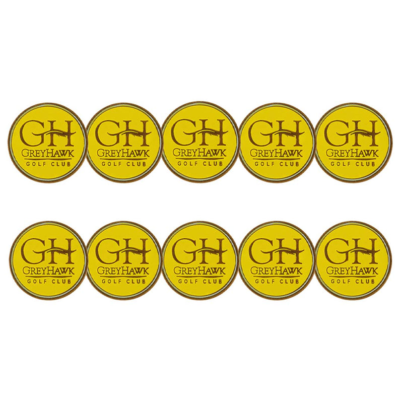 ahead - Greyhawk Golf Club Ball Markers (BM4R GREYHA 1 - YEL)