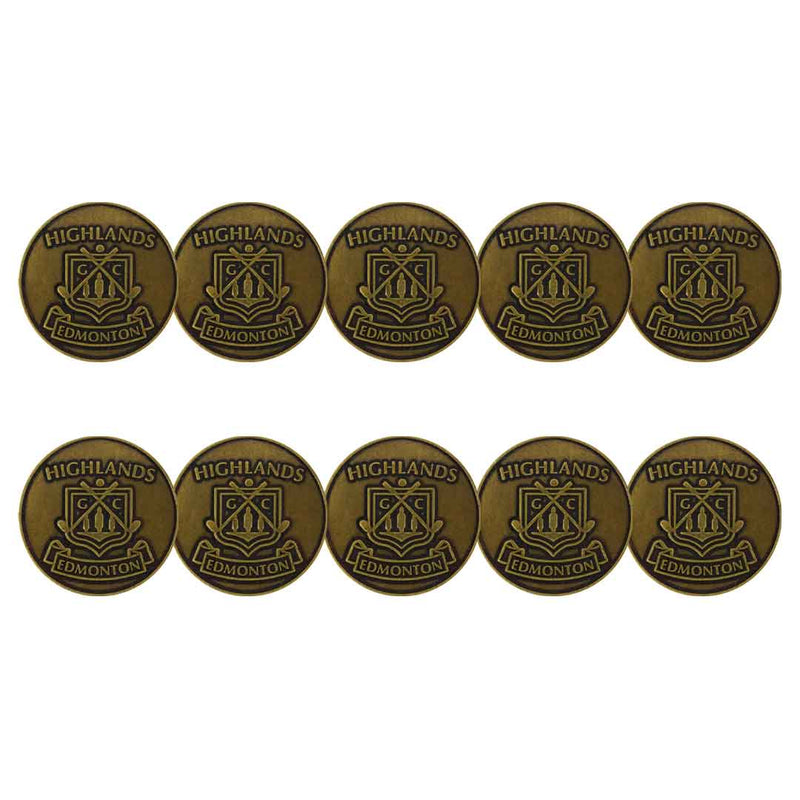 ahead - Highlands Golf Course Edmonton Ball Markers (BM4R HIGHGD-BRSS)