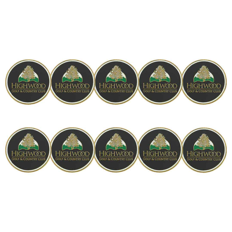 ahead - Highwood Golf & Country Club Ball Markers (BM4R HIGHWO - BLK)