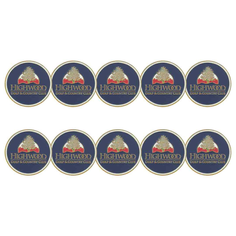 ahead - Highwood Golf & Country Club Ball Markers (BM4R HIGHWO - NVY)