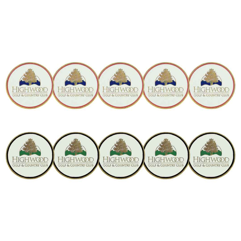 ahead - Highwood Golf & Country Club Ball Markers (BM4R HIGHWO - WHT)