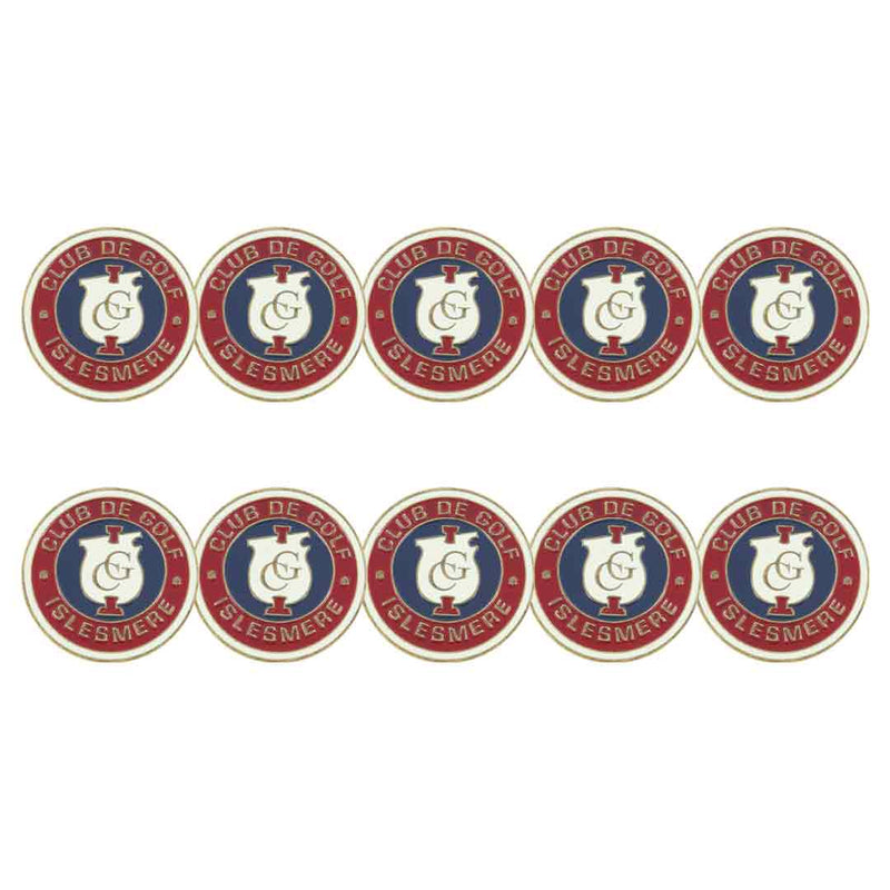 ahead - Islesmere Club De Golf Ball Markers (BM4R ISLES - RED)